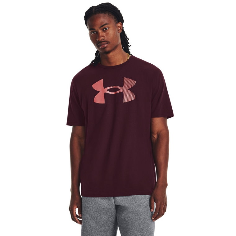 Męski t-shirt z nadrukiem Under Armour UA Big Logo Fill - bordowy