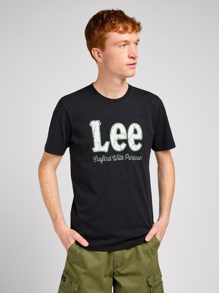 Koszulka męska Lee 112349540 L Czarna (5401019808109). T-shirty męskie