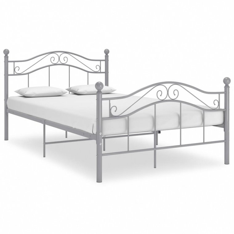 Rama łóżka, szara, metalowa, 120 x 200 cm kod: V-324996
