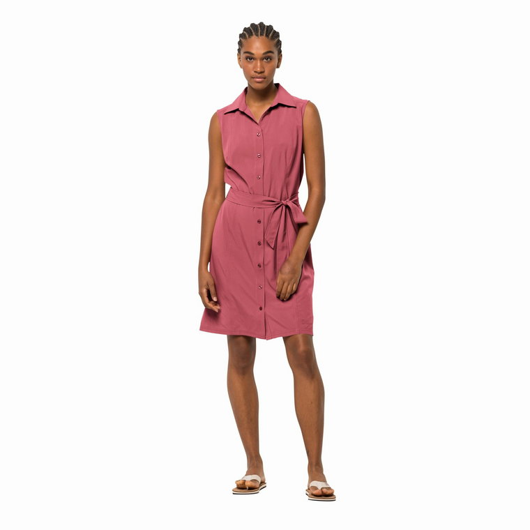 Sukienka koszulowa Jack Wolfskin SONORA DRESS soft pink - XS