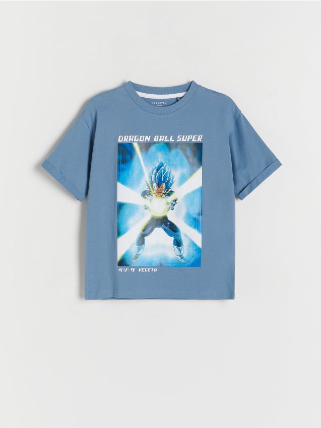 Reserved - Bawełniany t-shirt Dragon Ball - granatowy