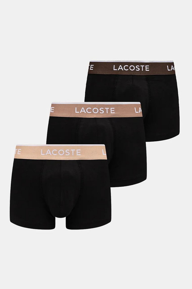 Lacoste bokserki 3-pack męskie kolor czarny