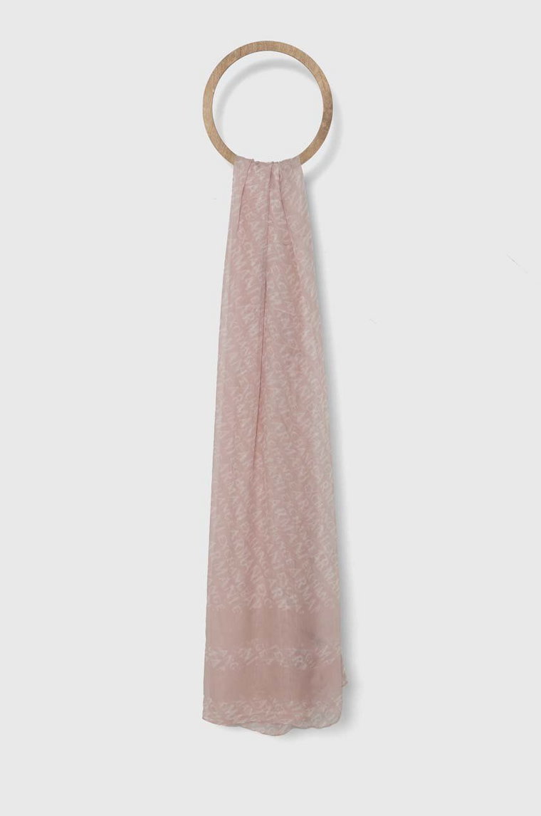 Armani Exchange szal damski kolor różowy wzorzysty 944106 0A821