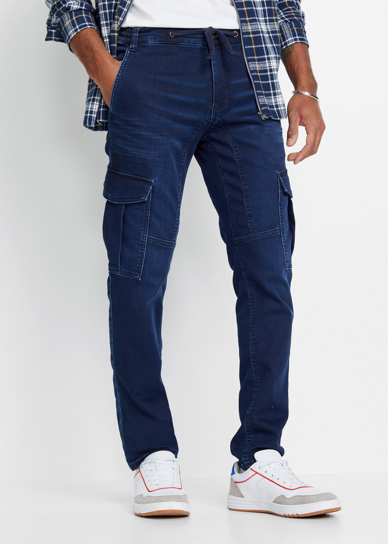 Dżinsy bojówki dresowe Regular Fit Tapered