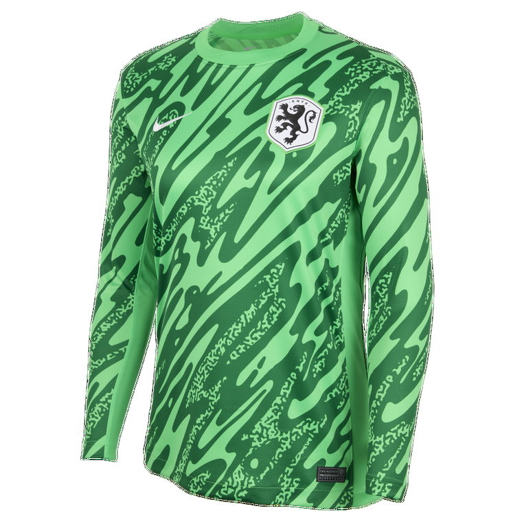 Damska koszulka piłkarska Nike Dri-FIT Holandia (drużyna damska) Stadium Goalkeeper 2024/25  replika - Zieleń