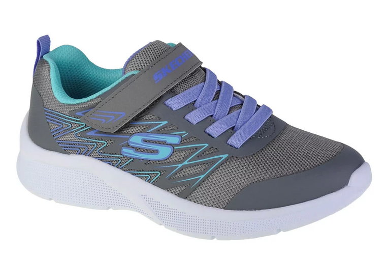 Skechers Microspec-Bold Delight 302468L-GRY, Dla dziewczynki, Szare, buty sneakers, tkanina, rozmiar: 27,5
