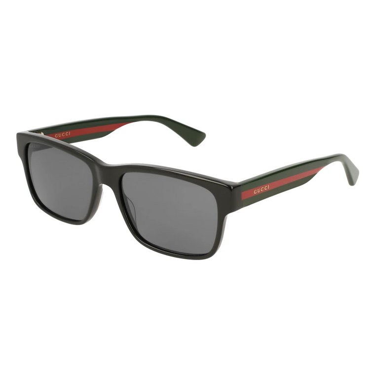 Okulary przeciwsłoneczne w kolorze Shiny Black/Grey Shaded Gucci