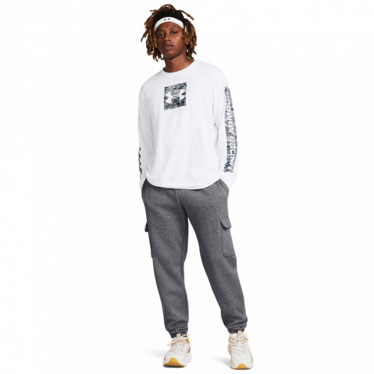 Męskie spodnie dresowe Under Armour UA Icon Fleece Cargo Pant - szare