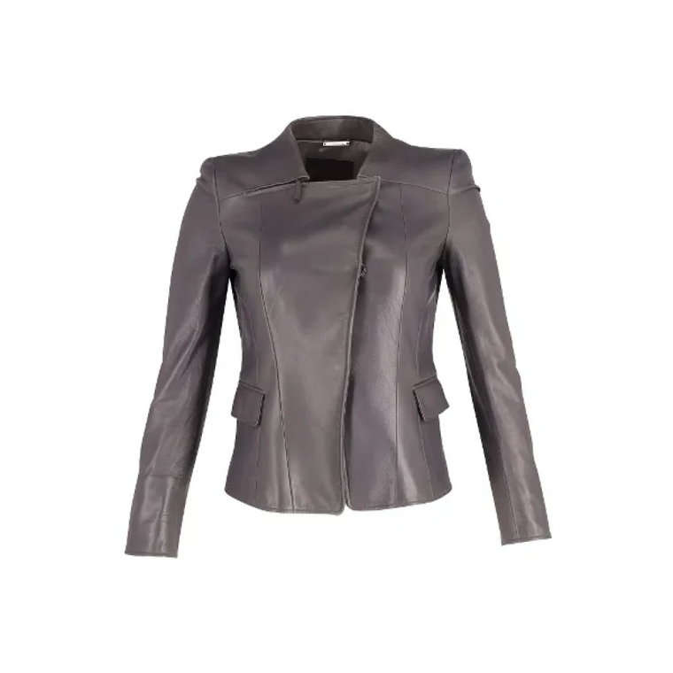 Pre-owned Leather outerwear Armani Pre-owned