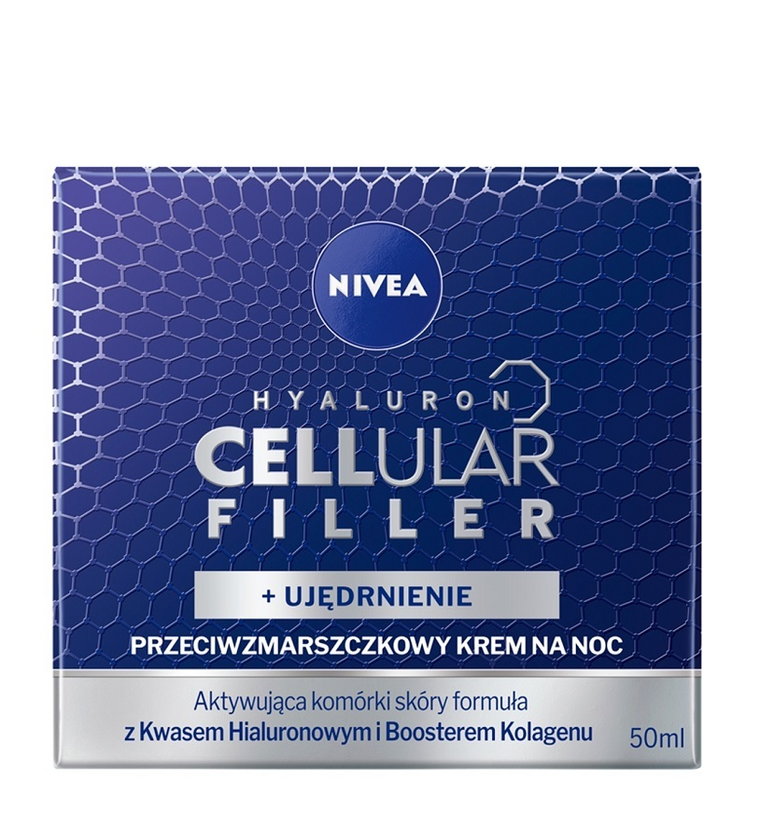 Nivea Hyaluron Cellular Filler - Widoczne Ujędrnienie Przeciwzmarszczkowy krem na noc 50ml
