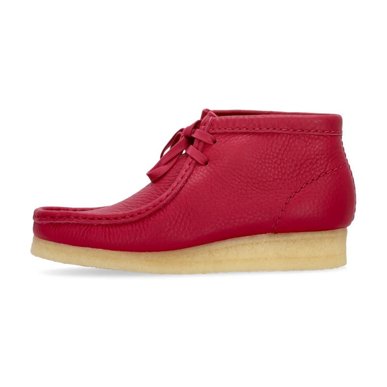 Berry Leather Wallabee Boot - Streetwear Kolekcja Clarks