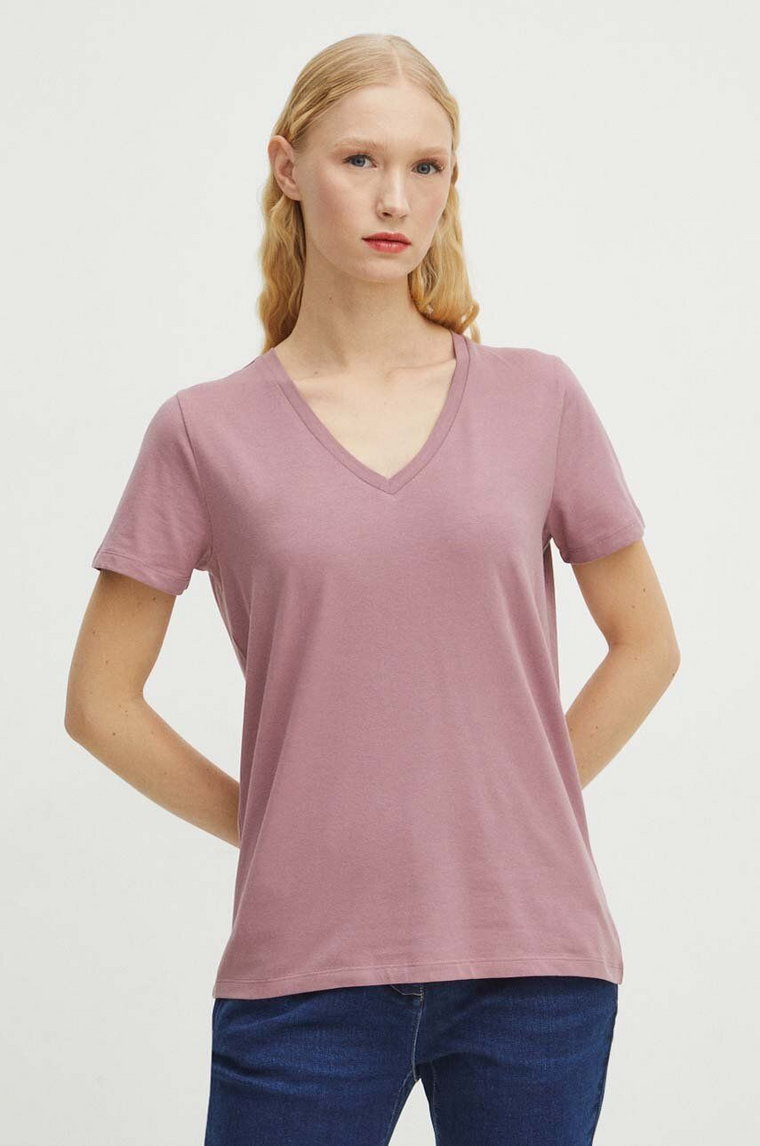 Medicine t-shirt bawełniany kolor różowy