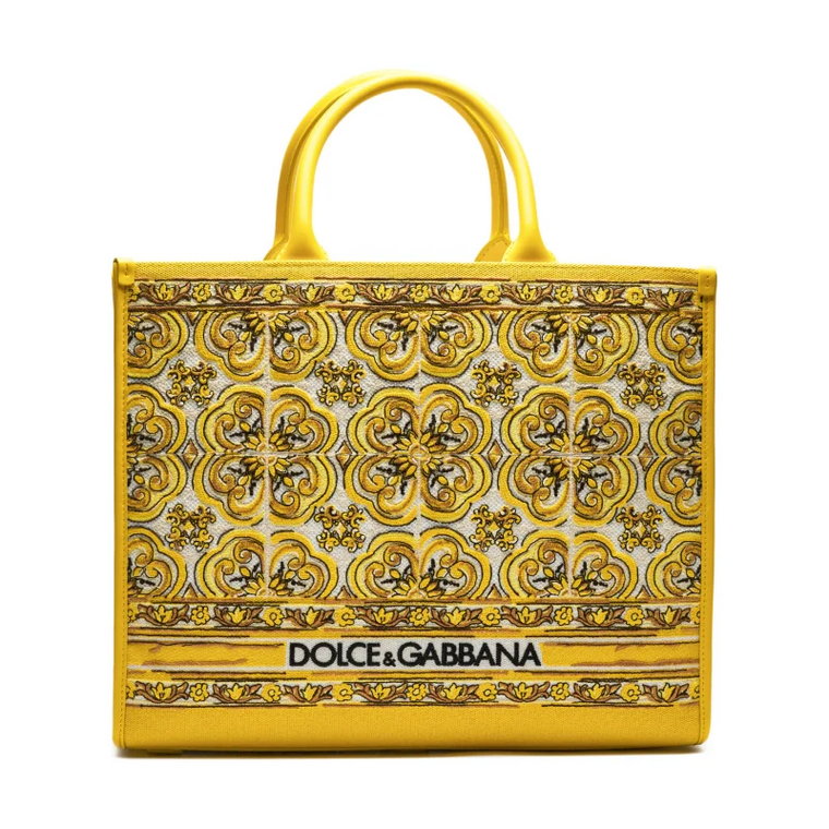 Dolce & Gabbana Shopperka | z dodatkiem skóry