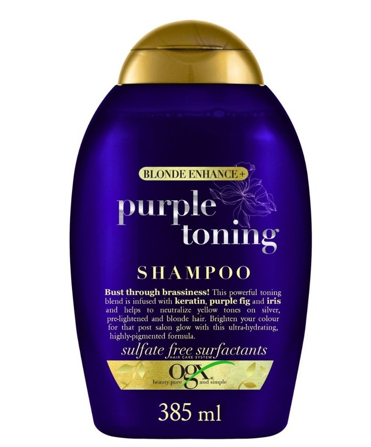 OGX Purple Toning Blonde Enhance - Szampon do włosów 385 ml