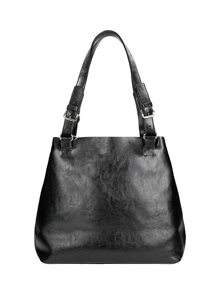 Wojas Skórzany shopper bag w kolorze czarnym - (S)34 x (W)31 x (G)15 cm