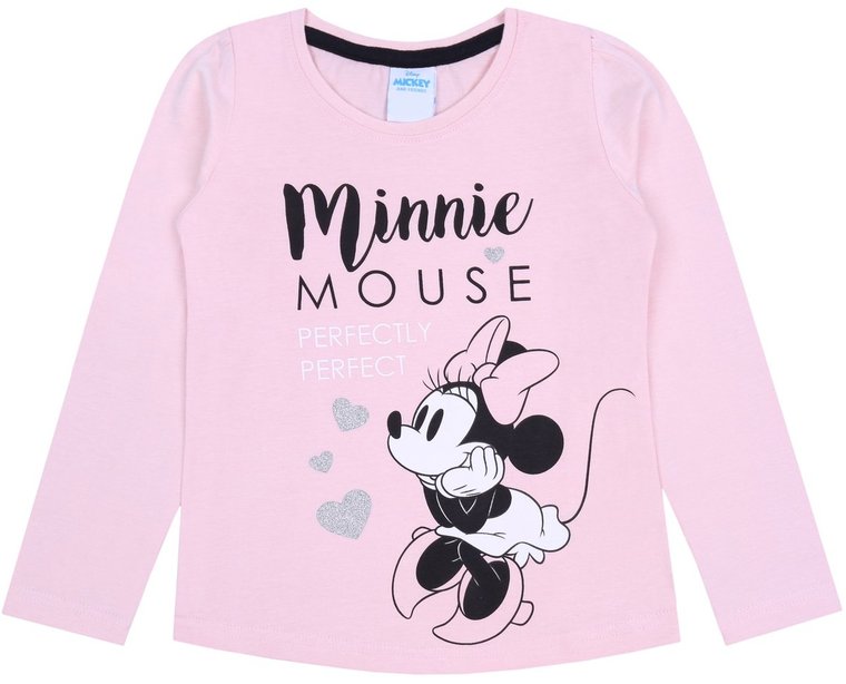 Różowa bluzka z długim rękawem Myszka Minnie DISNEY 110 cm