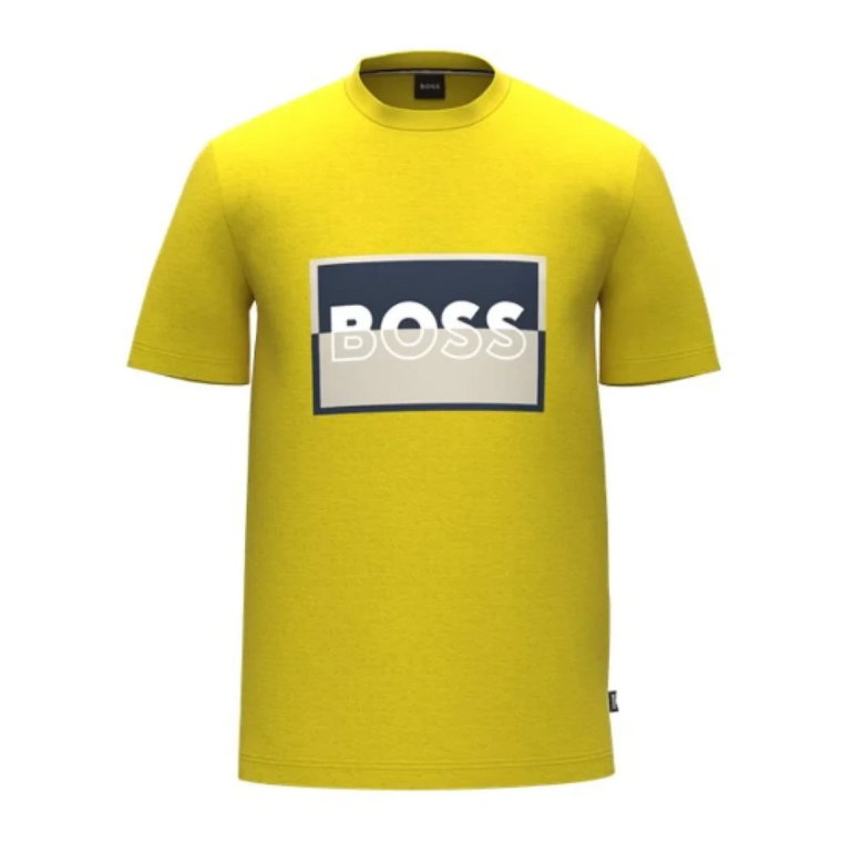Żółty T-shirt męski Hugo Boss