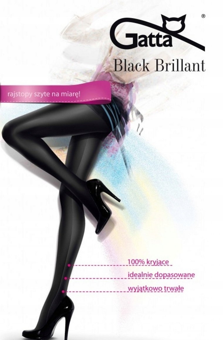 Gatta Black Brillant rajstopy jak legginsy 4-L