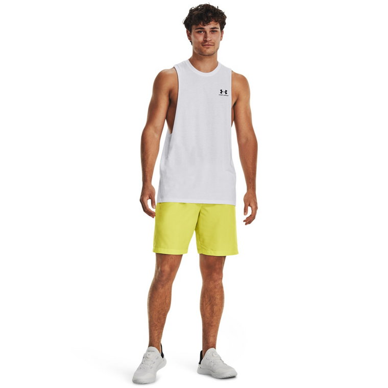 Męskie spodenki treningowe UNDER ARMOUR UA Woven Graphic Shorts - limonka