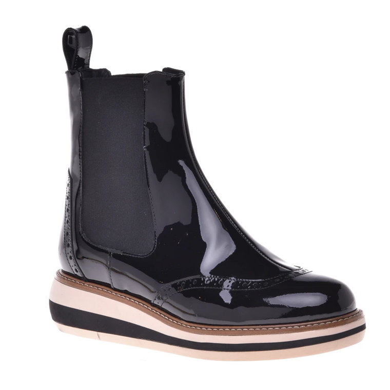 Black calfskin ankle boots Baldinini