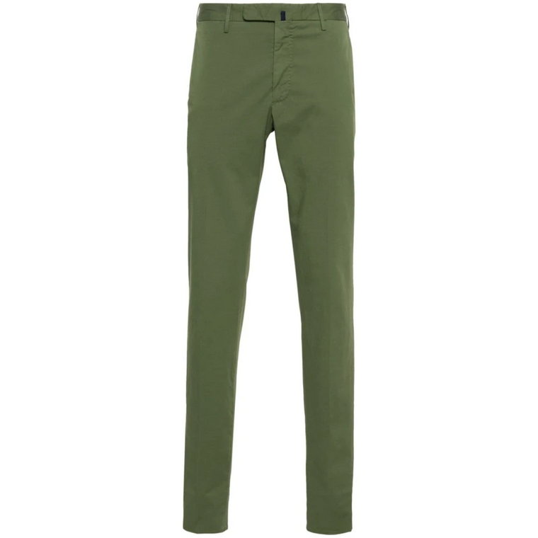 Spodnie Slim-Fit z Zielonej Bawełny Incotex