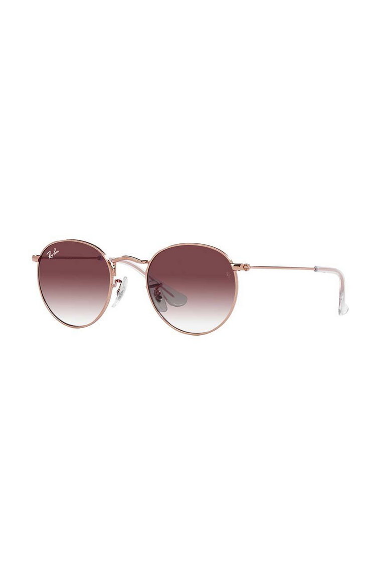 Ray-Ban okulary przeciwsłoneczne dziecięce JUNIOR ROUND kolor różowy 0RJ9547S