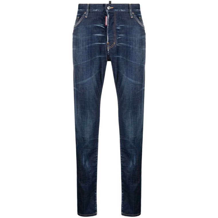 Spodnie Dżinsowe Slim-Cut z Elastycznego Bawełny Dsquared2
