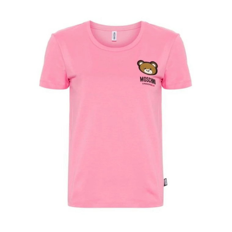 Różowa koszulka i polo Love Moschino