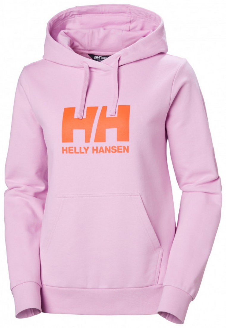 Damska bluza dresowa nierozpinana z kapturem Helly Hansen HH Logo Hoodie 2.0 - fioletowa