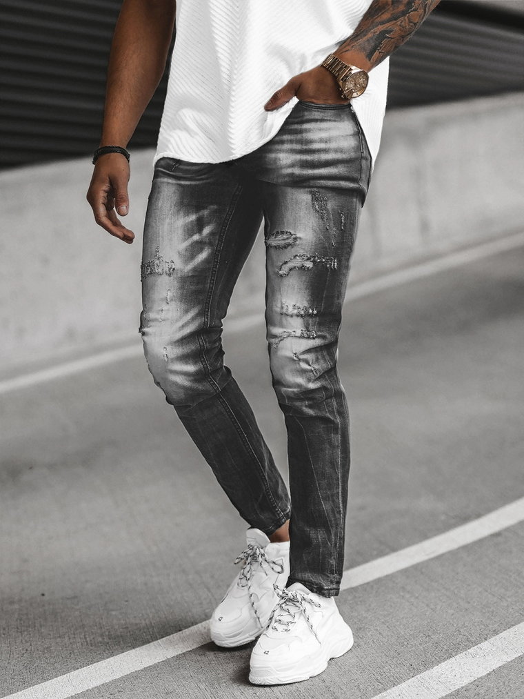 Spodnie jeansowe męskie szare OZONEE NB/MP0005GZ