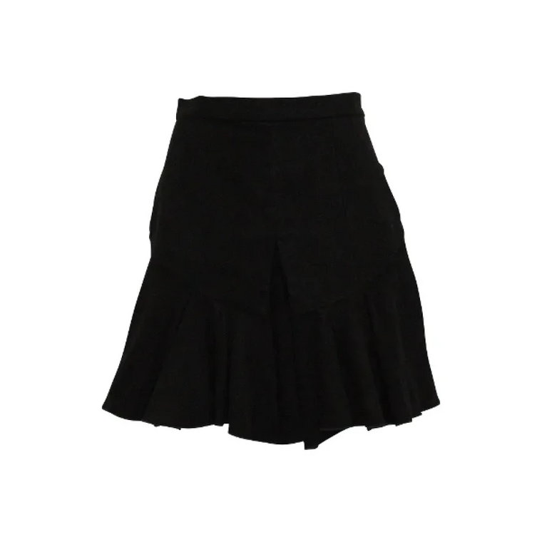 Czarna spódnica z plisami, zaprojektowana przez eksperta Isabel Marant Pre-owned