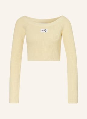 Calvin Klein Jeans Krótki Sweter beige