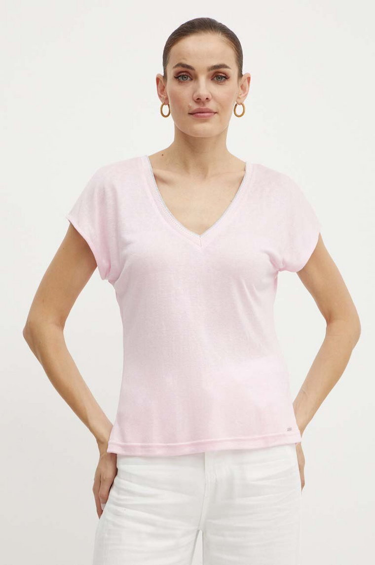 Morgan t-shirt DAGA damski kolor różowy