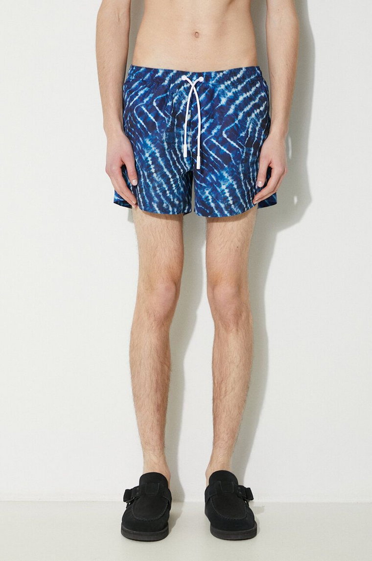 Marcelo Burlon szorty kąpielowe Aop Sound Waves Swim Short kolor niebieski CMFA003S24FAB0024501