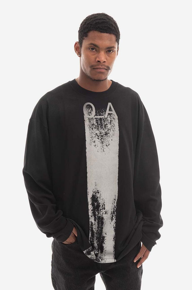 A-COLD-WALL* longsleeve bawełniany Plaster LS T-shirt kolor czarny z nadrukiem ACWMTS094-BLACK