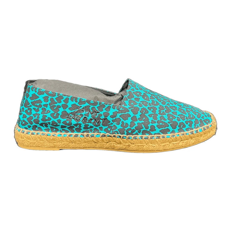 Leopard Canvas Espadrilles Saint Laurent