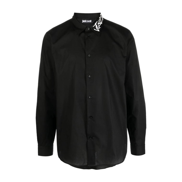 Czarne Koszule dla Mężczyzn Just Cavalli