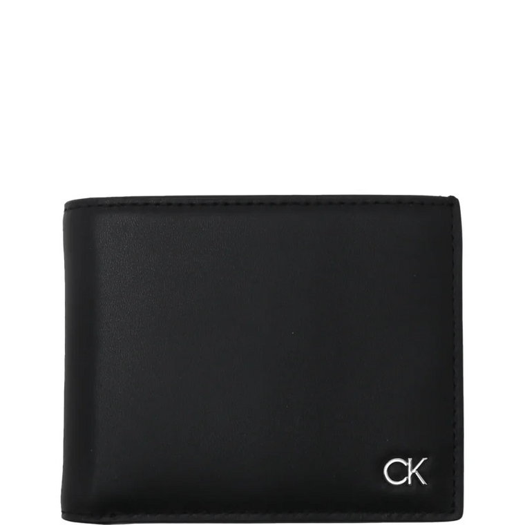 Calvin Klein Skórzany portfel METAL CK