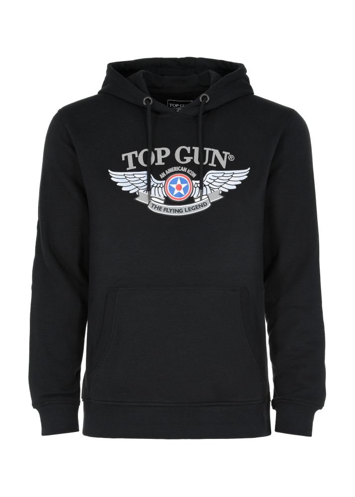 Czarna bluza z kapturem męska TOP GUN