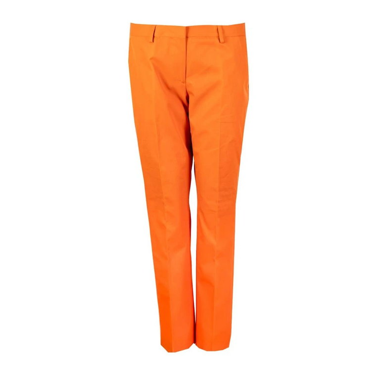 Orange Cotton Chino Trousers Lardini