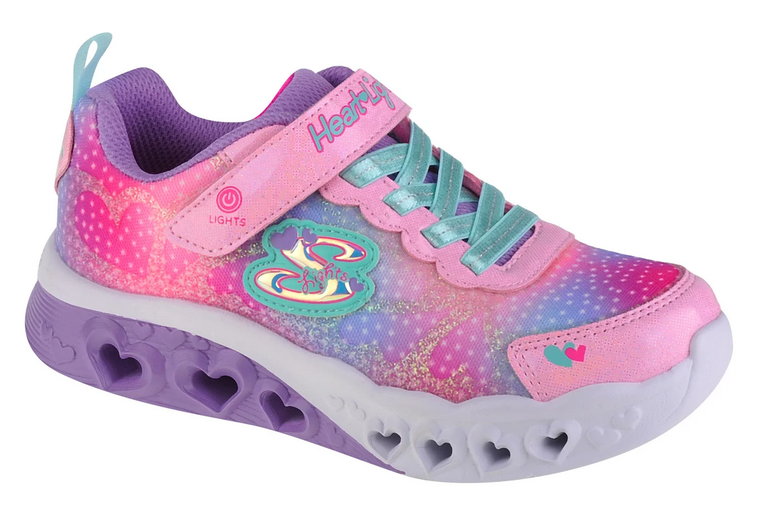 Skechers Flutter Heart Lights 302315L-PKMT, Dla dziewczynki, Różowe, buty sneakers, tkanina, rozmiar: 32