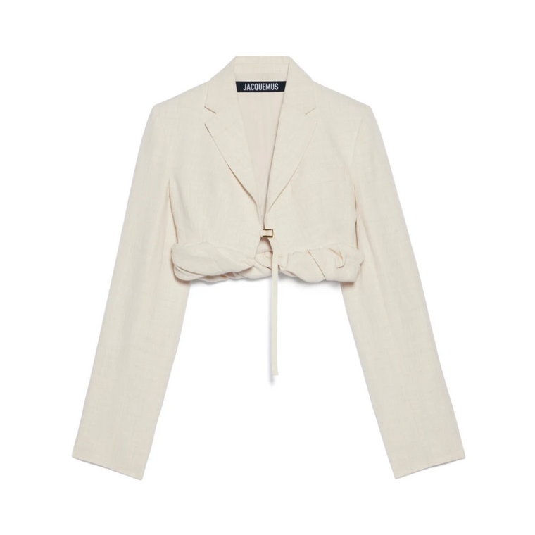 Off-White Lniany Croissant Blazer Jacquemus