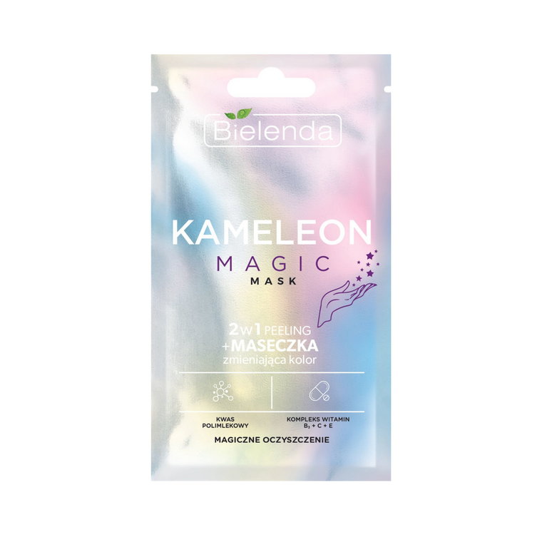 Bielenda KAMELEON MAGIC mask - 2w1 peeling + maseczka zmieniająca kolor - magiczne oczyszczenie