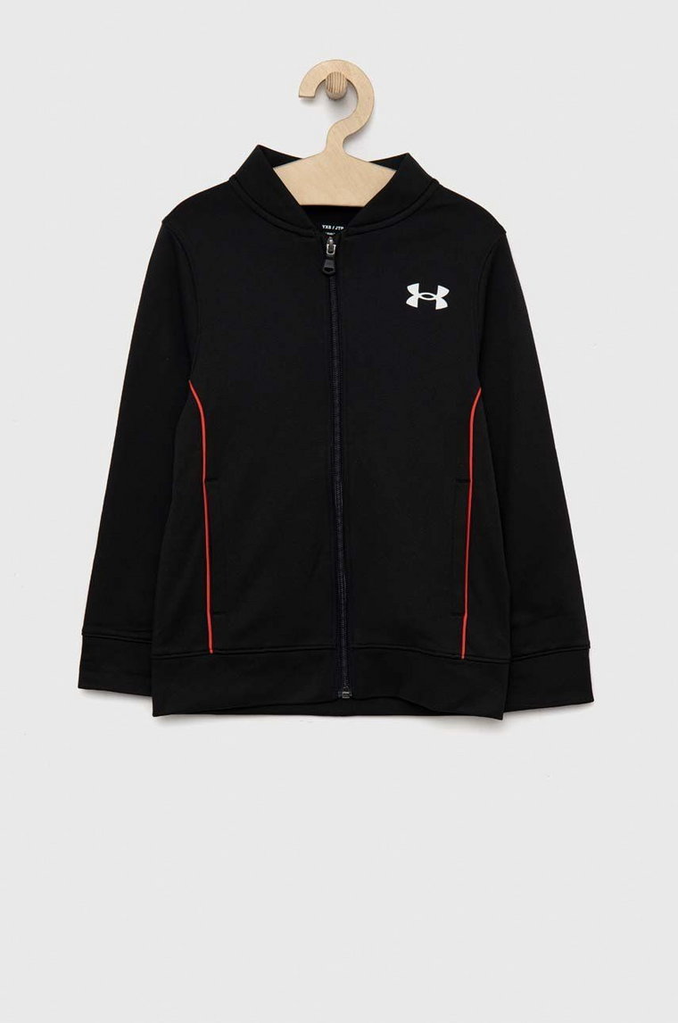 Under Armour bluza dziecięca kolor czarny gładka