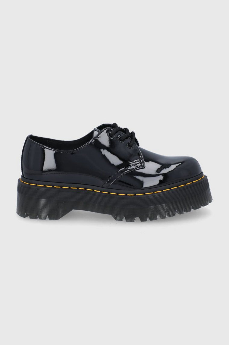 Dr. Martens Półbuty skórzane 1461 Quad kolor czarny 26647001-Black.Pate