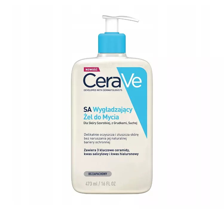 CERAVE SA WYGŁADZAJĄCY ŻEL DO MYCIA DLA SKÓRY SUCHEJ I SZORSTKIEJ 473ML