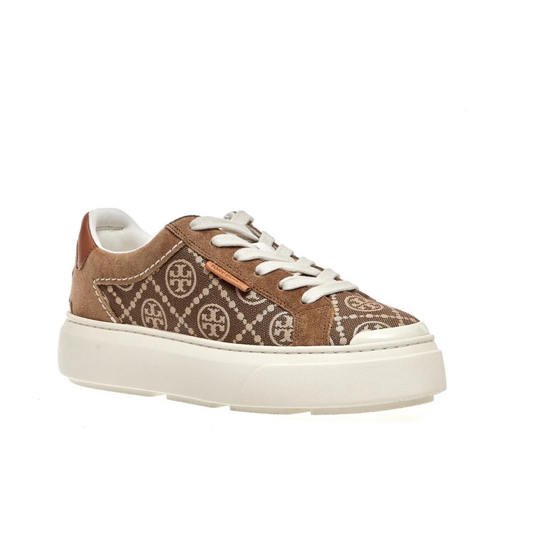 Beżowe i Panna Logata Sneakersy - Rozmiar 36 Tory Burch