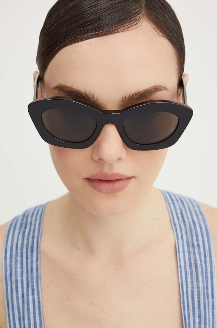 Marni okulary przeciwsłoneczne damskie kolor czarny EYMRN00020.004.EWS