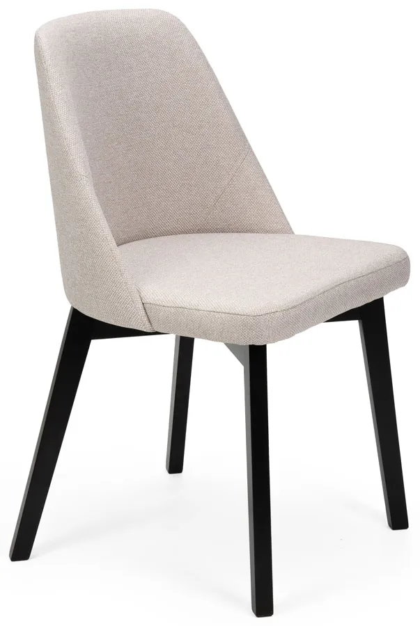 Jasnobeżowe krzesło tapicerowane drewniane - Puvo 3X