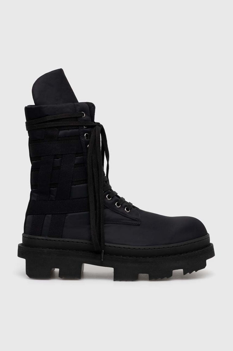 Rick Owens buty Woven Padded Boots Army Megatooth Ankle Boot męskie kolor czarny DU01D1851.BRER1.999